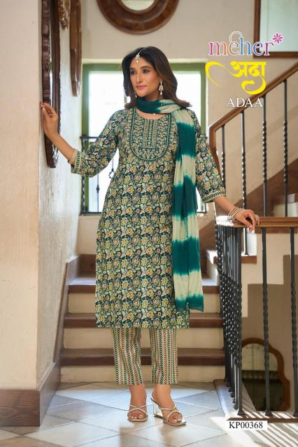 Meher adaa 3pcs designer kurtis wholesaler